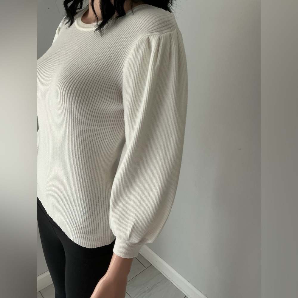 RD Style Cream Ribbed Knit Top - Picture 4 of 11